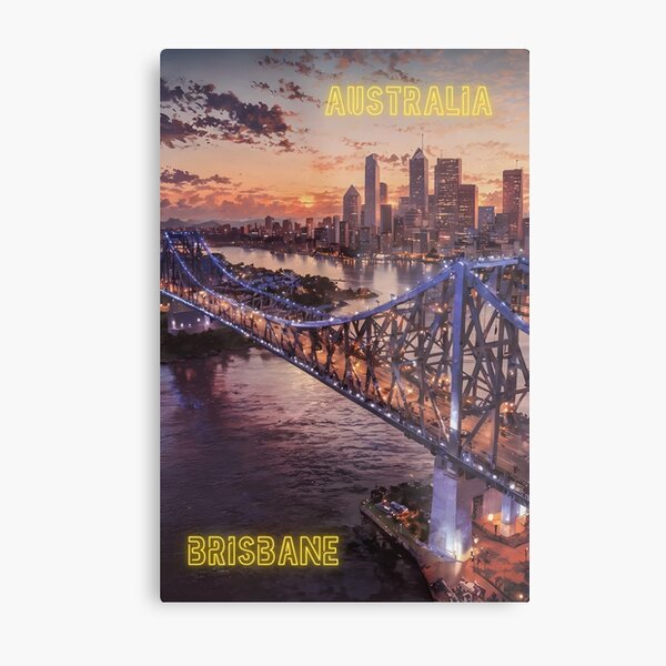 Item preview, Brisbane Skyline at Sunset – Story Bridge Art 2/2 designed and sold by twentytwo ART souvenir designs.