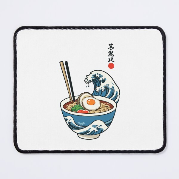 Item preview, Retro Ramen Aesthetic Ukiyo-E Waves designed and sold by LuminOrb.