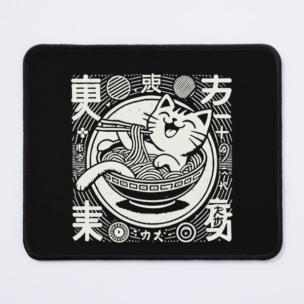 Item preview, Ramen Noodles Cat Ukiyo-e Anime Style designed and sold by LuminOrb.