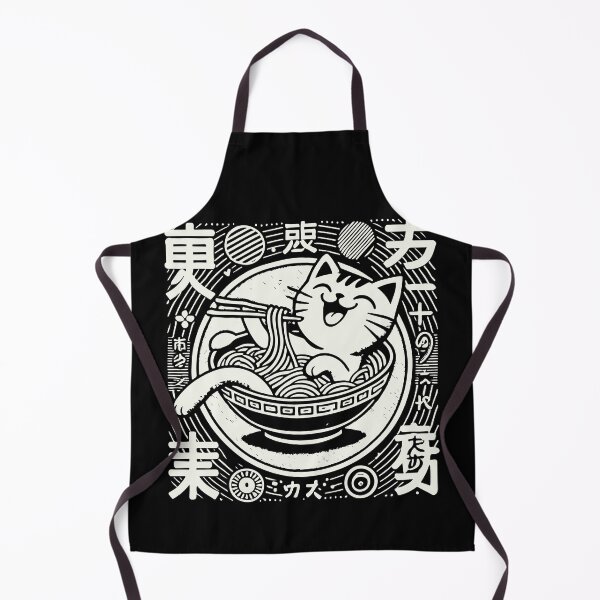 Item preview, Ramen Noodles Cat Ukiyo-e Anime Style designed and sold by LuminOrb.