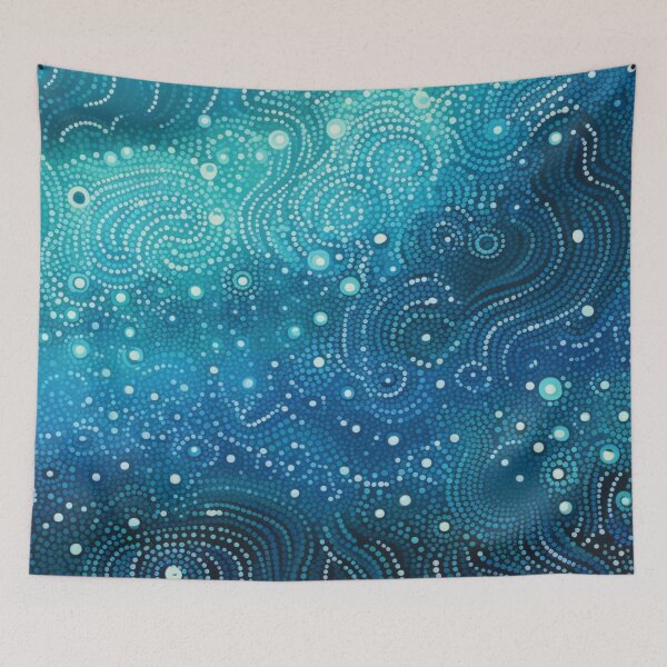 Item preview, Aboriginal Inspired Dot Art - Fog In The Ocean designed and sold by GrinGalore.