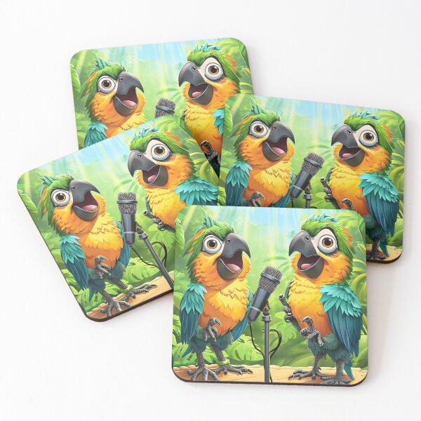 Item preview, Tropical Parrot Talk Show designed and sold by cute-animals99.