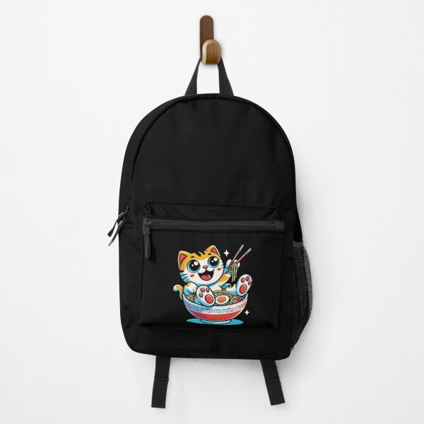 Item preview, Kawaii Cat With Ramen Noodles Bowl Anime Style designed and sold by LuminOrb.