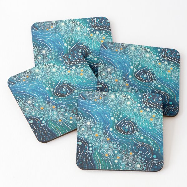 Item preview, Aboriginal Inspired Dot Art - Ocean Water designed and sold by GrinGalore.
