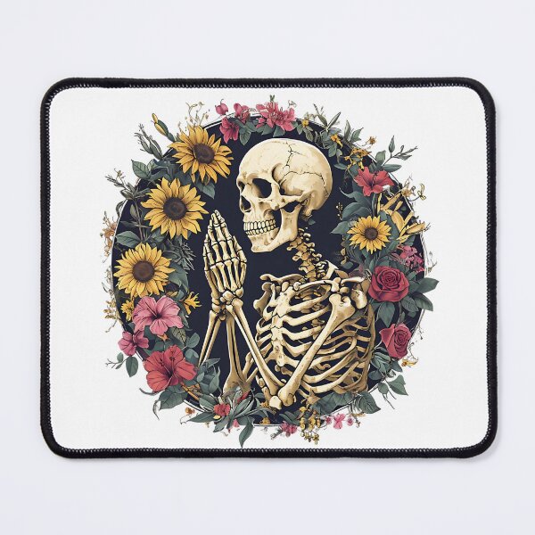 Item preview, Skeleton surrounded by flowers designed and sold by justsarah-jpg.
