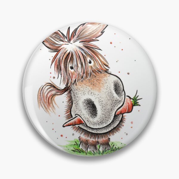 Item preview, Cute Donkey with carrot eating carrot designed and sold by Mark_Harvey_Creative.