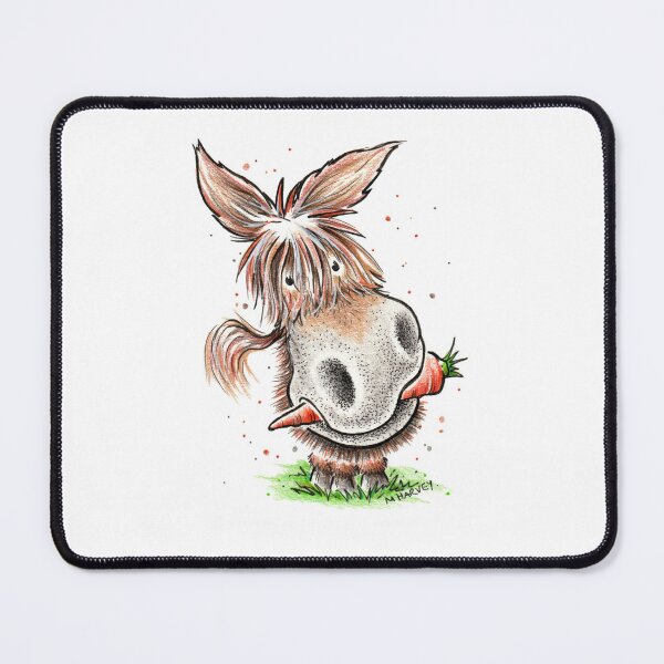 Item preview, Cute Donkey with carrot eating carrot designed and sold by Mark_Harvey_Creative.