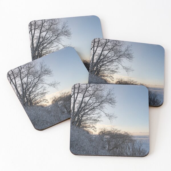 Item preview, Iced Over Lake Erie from a Forested Shore Cliff designed and sold by Georgia Mizuleva.