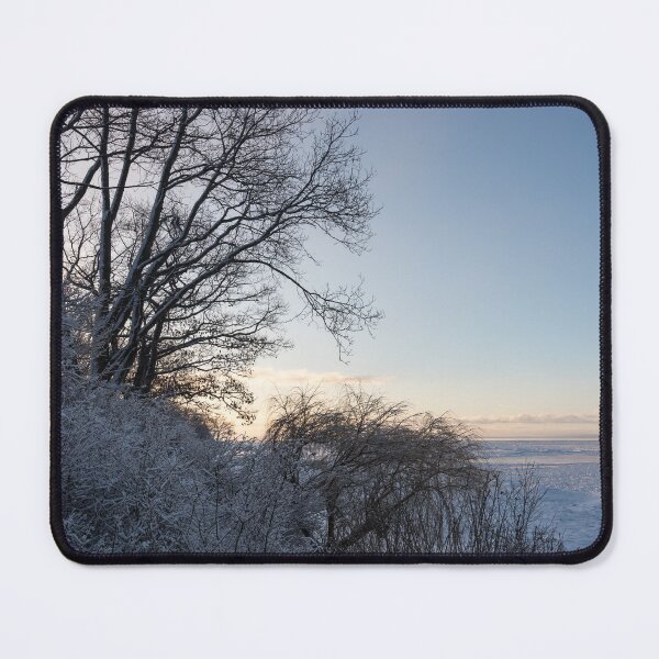 Item preview, Iced Over Lake Erie from a Forested Shore Cliff designed and sold by Georgia Mizuleva.