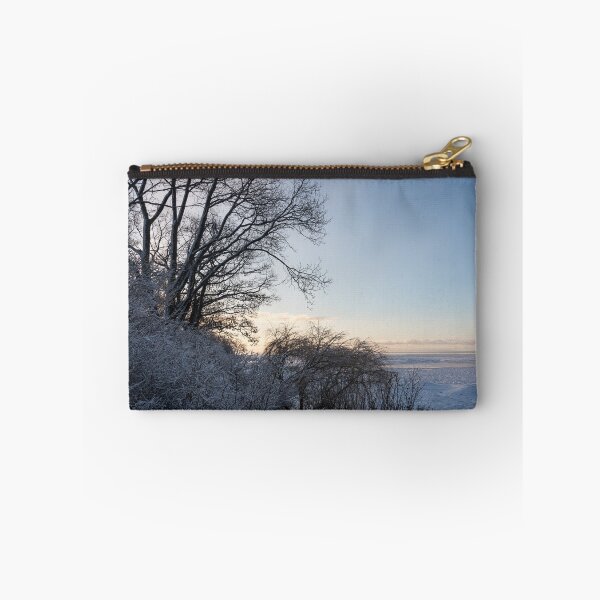 Item preview, Iced Over Lake Erie from a Forested Shore Cliff designed and sold by Georgia Mizuleva.