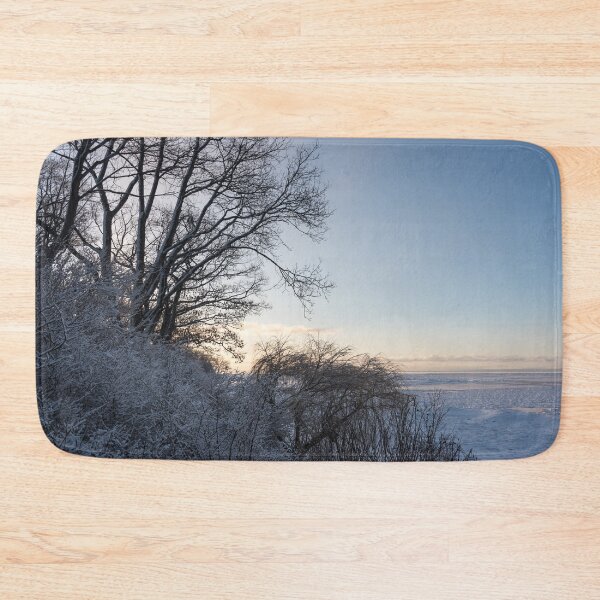 Item preview, Iced Over Lake Erie from a Forested Shore Cliff designed and sold by Georgia Mizuleva.