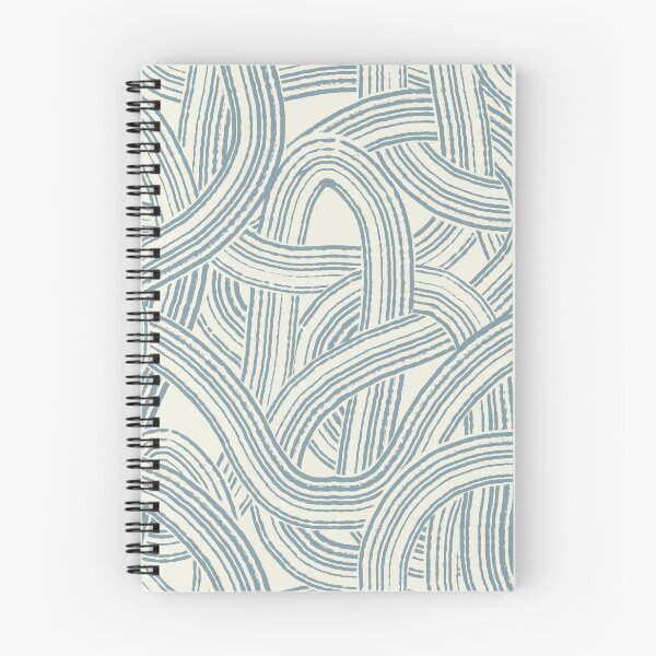 Item preview, Tangeld brush strokes modern style print Blue and cream white tones designed and sold by trefail.