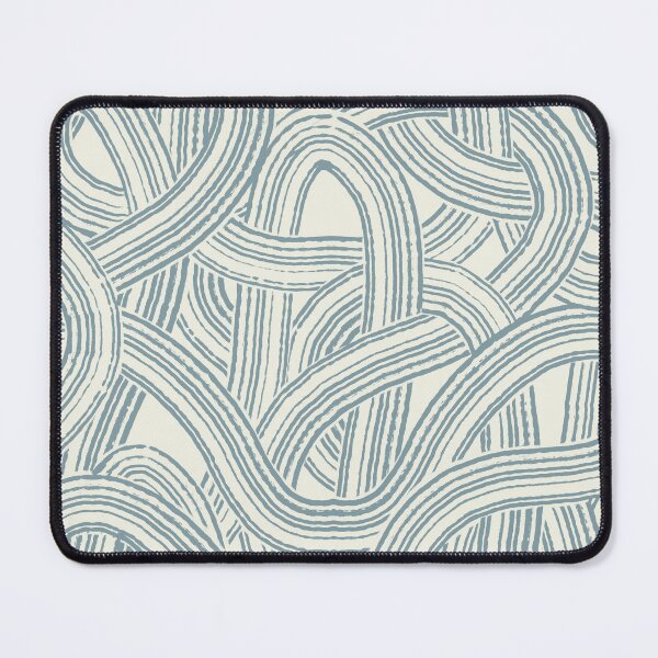 Item preview, Tangeld brush strokes modern style print Blue and cream white tones designed and sold by trefail.