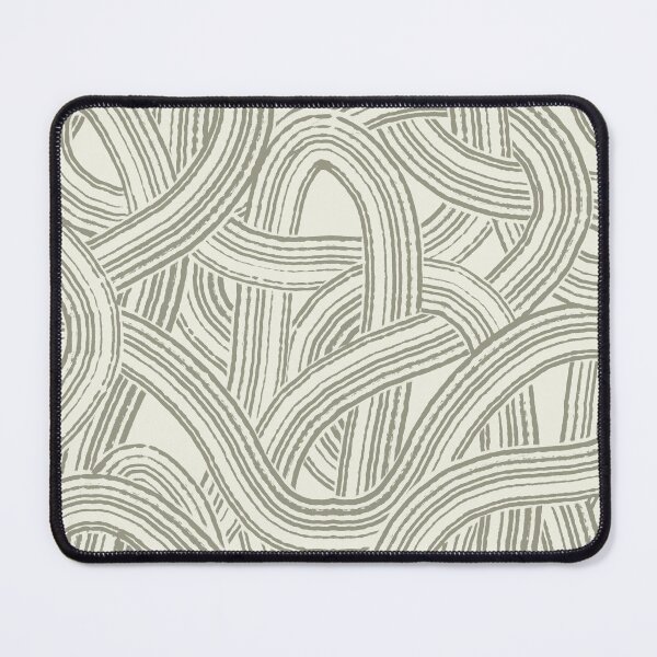 Item preview, Tangeld brush strokes modern style print Sage green and cream white tones designed and sold by trefail.