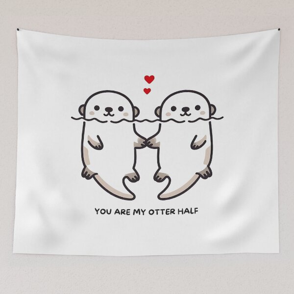 Item preview, You Are My Otter Half Cute Otter Couple Love Pun Design designed and sold by MigNetZ.