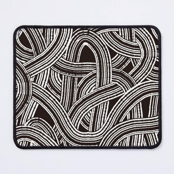 Item preview, Tangeld brush strokes modern style print White and black tones designed and sold by trefail.
