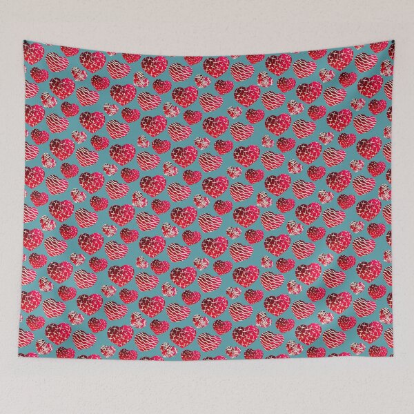 Item preview, Hand-Painted Red Hearts Pattern | Valentine’s Day Love Design designed and sold by Almanzart.