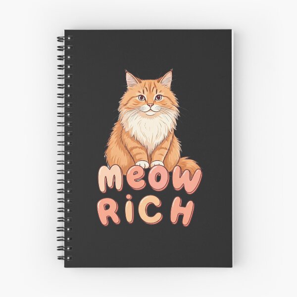 Item preview, Cat with a caption saying Meow Rich designed and sold by Rajuno.