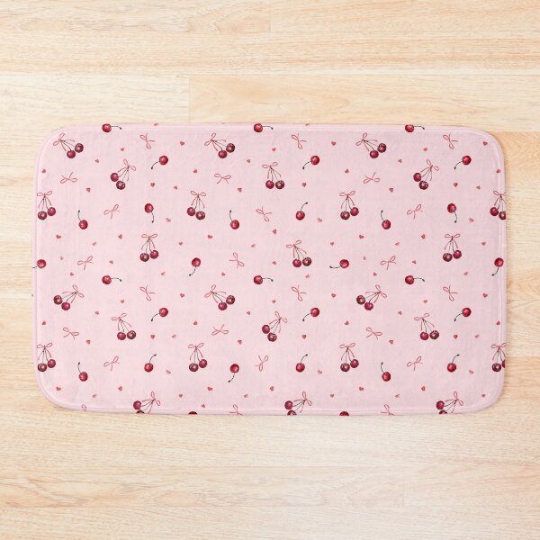 Item preview, Cute Girly Pink Red Bows Cherries Hearts  designed and sold by tanjica.