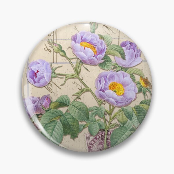 Item preview, Vintage Botanical Illustration - Retro Purple Flower Ephemera  designed and sold by jupitermoons.
