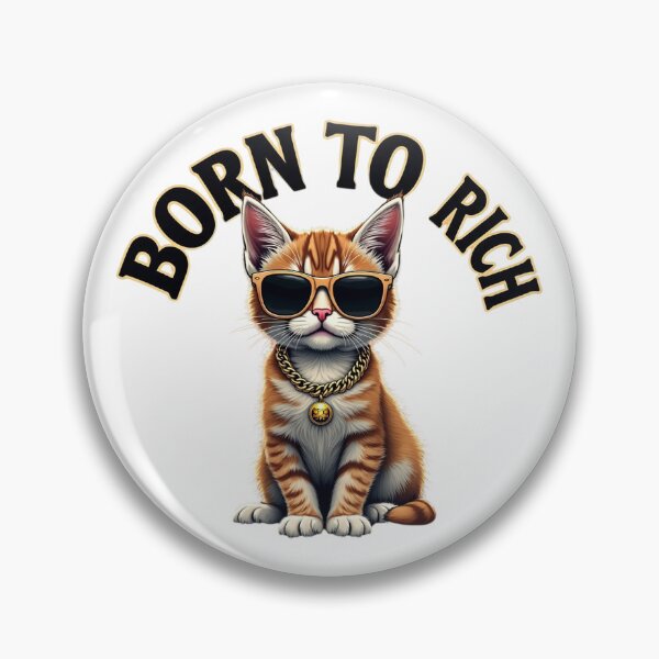 Item preview, Born to be Rich Cat kitty t shirt designed and sold by StreetArtPro.