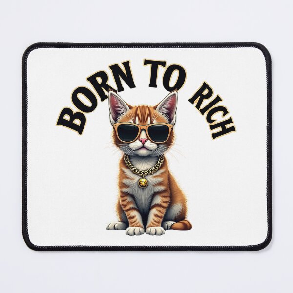 Item preview, Born to be Rich Cat kitty t shirt designed and sold by StreetArtPro.