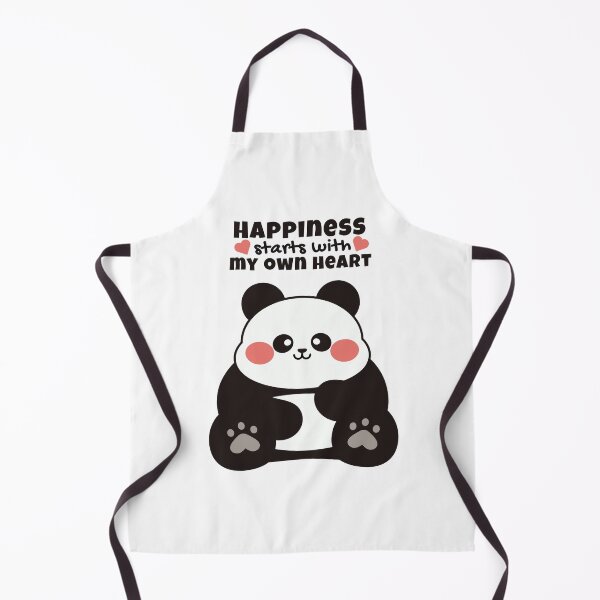 Item preview, Happiness Starts with My Own Heart Panda – Motivational Design designed and sold by Tulip Creators .