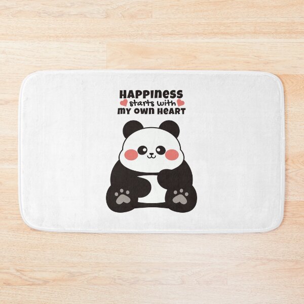 Item preview, Happiness Starts with My Own Heart Panda – Motivational Design designed and sold by Tulip Creators .