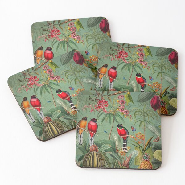 Item preview,  Mystic Midnight Vintage Exotic Mystic Birds Jungle Nightgarden - Green designed and sold by UtArt.