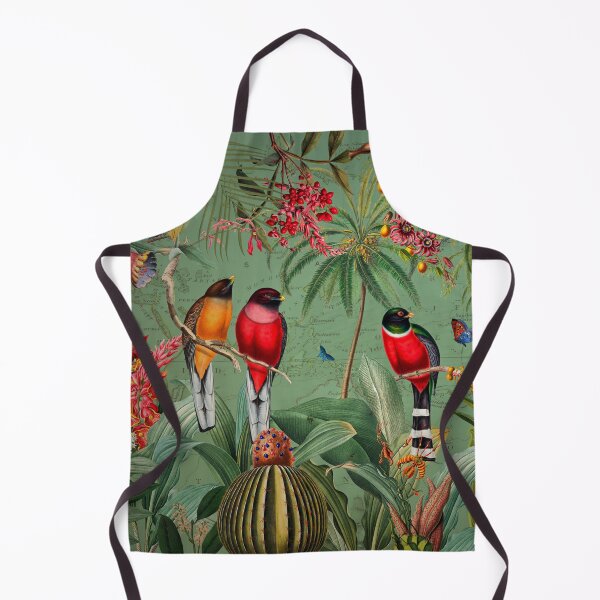 Item preview, Mystic Midnight Vintage Exotic Mystic Birds Jungle Nightgarden - Green designed and sold by UtArt.