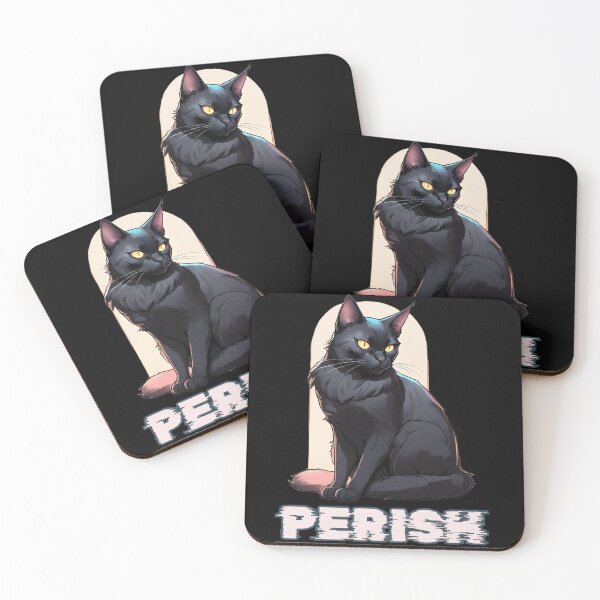 Item preview, Perish Black Cat Funny Meme designed and sold by CreatureZDesign.