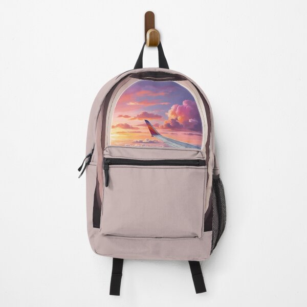 Item preview, Pastel Dreamy Sunset Airplane Window View – Wing, Clouds & Terrain designed and sold by EMairplanes.