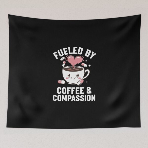 Item preview, Fueled by Coffee & Compassion - Pharmacist quotes designed and sold by MagicWander.