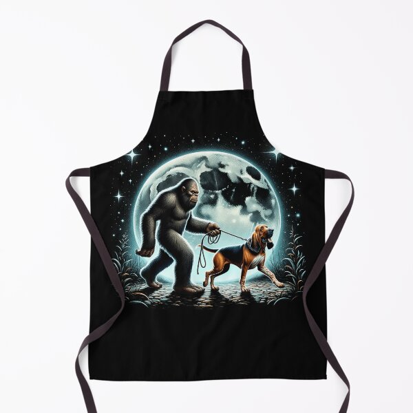 Item preview, Bigfoot Sasquatch Bloodhound Walking Dog Lover Moon designed and sold by Kimberley King Art King Art.