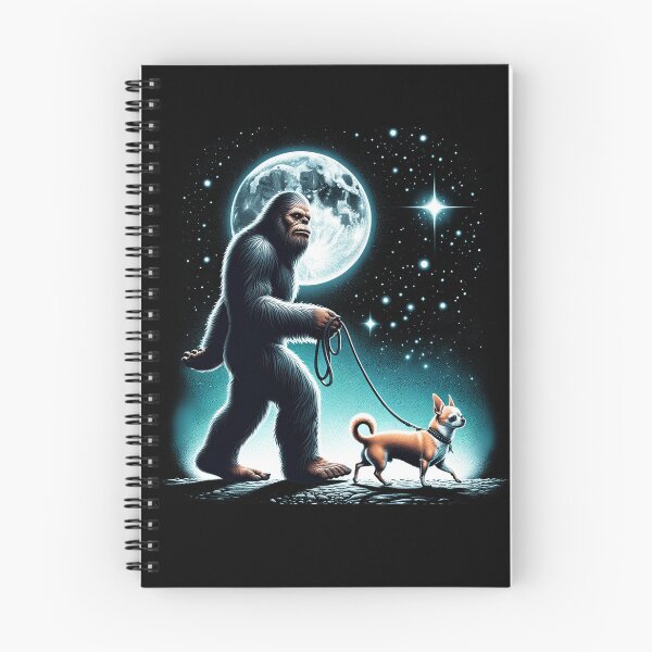 Item preview, Bigfoot Sasquatch Chihuahua Walking Dog Lover Moon designed and sold by Kimberley King Art  King Art.