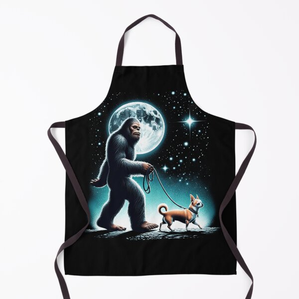 Item preview, Bigfoot Sasquatch Chihuahua Walking Dog Lover Moon designed and sold by Kimberley King Art King Art.