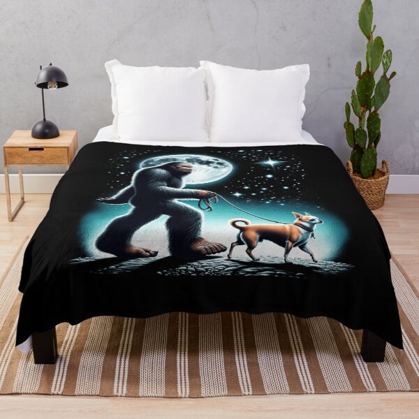 Item preview, Bigfoot Sasquatch Chihuahua Walking Dog Lover Moon designed and sold by Kimberley King Art  King Art.