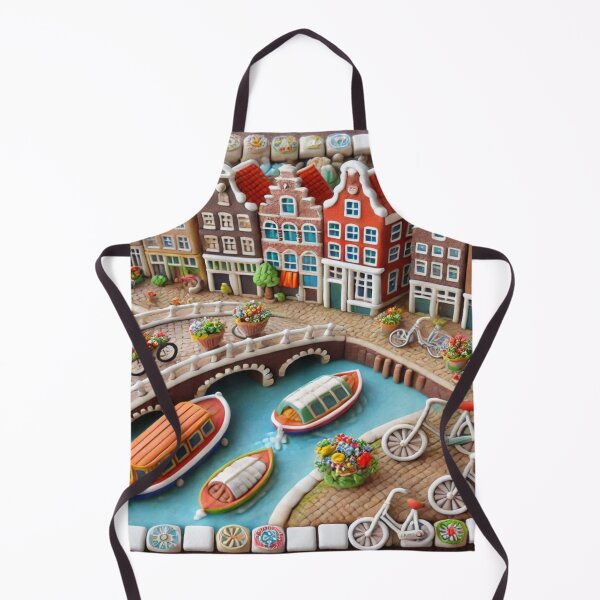 Item preview, Amsterdam Canal Clay Patchwork rendy Seamless Pattern | Aesthetic Abstract Design for Fashion & Deco designed and sold by Imaginarium of Chaos falcon88 .