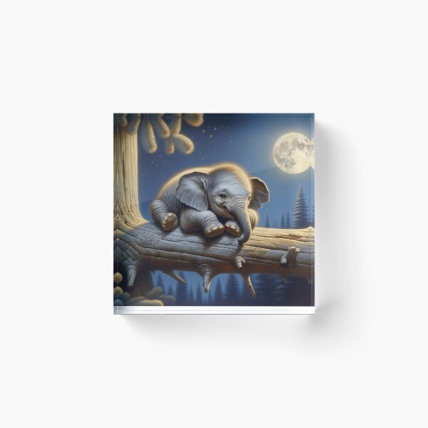 Item preview, Baby Elephant on a Branch designed and sold by m-y-A-I-A-R-T-.
