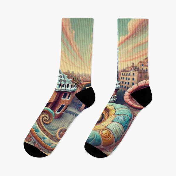 Item preview, Barcelona Gaudí Mosaic Streets rendy Seamless Pattern | Aesthetic Abstract Design for Fashion & Deco designed and sold by Imaginarium of Chaos falcon88 .