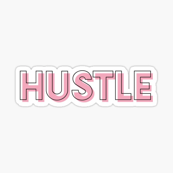 Item preview, Hustle Pink Girly Outline Fashion Sans Serif  designed and sold by Creative Brat Design Studio.