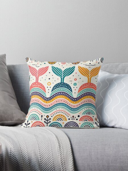 Artikel-Vorschau von Skandinavische Volkskunst-Regenbogentiere - Drei Walschwänze von heidiannemorris, designt und verkauft von FOLK ART FUSION by heidiannemorris.