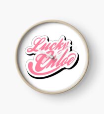 Lucky Chloe Logo Clock