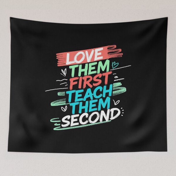 Item preview, Love Them First, Teach Them Second Teacher valentines - A perfect gift for teachers, educators, and mentors who want to celebrate the love and dedication they put into teaching every day. designed and sold by ZyziowskyArt.