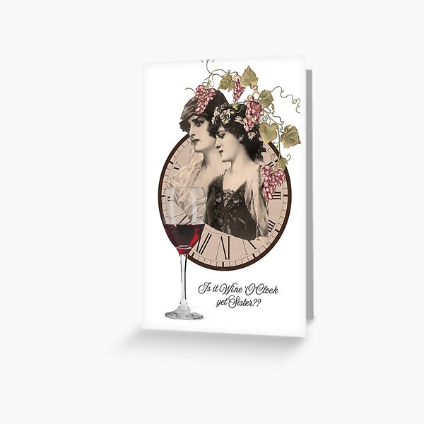 Aperçu de l'œuvre Est-ce l'heure du vin ? créée et vendue par  Designs by Nikki-Louise.
