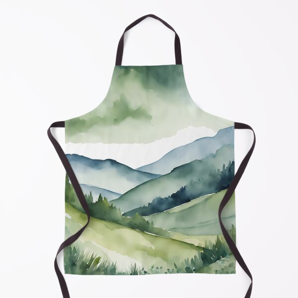 Artikelvorschau, Bergszene Aquarell entworfen und verkauft von EcoArtLab.