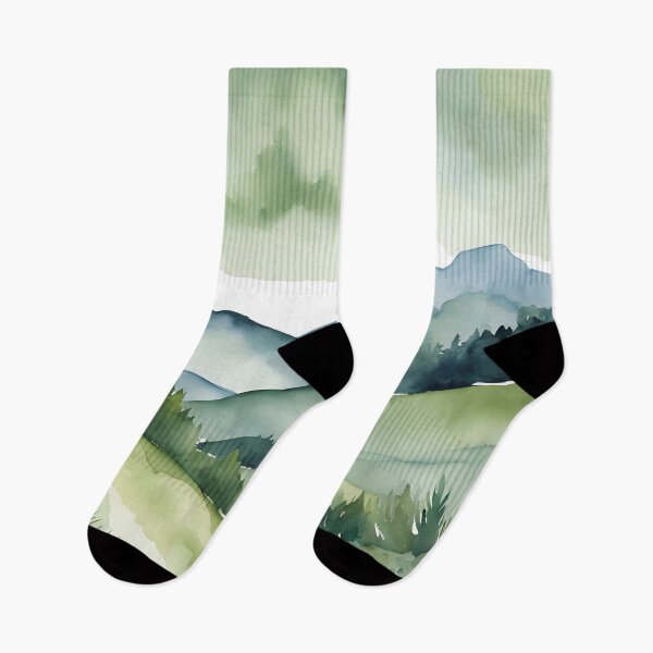 Artikelvorschau, Bergszene Aquarell entworfen und verkauft von EcoArtLab.