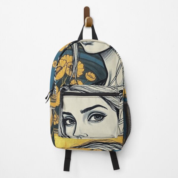 Item preview, Beautiful gray haired lady illustration inspired by Gustav Klimt designed and sold by Vintage Designs +.