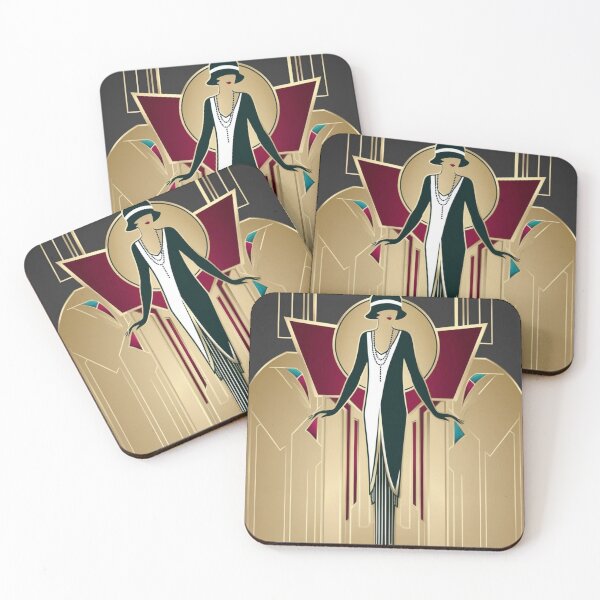 Item preview, Flapper Girl. 1920's Art Deco design. designed and sold by Shoot-The-Moon.