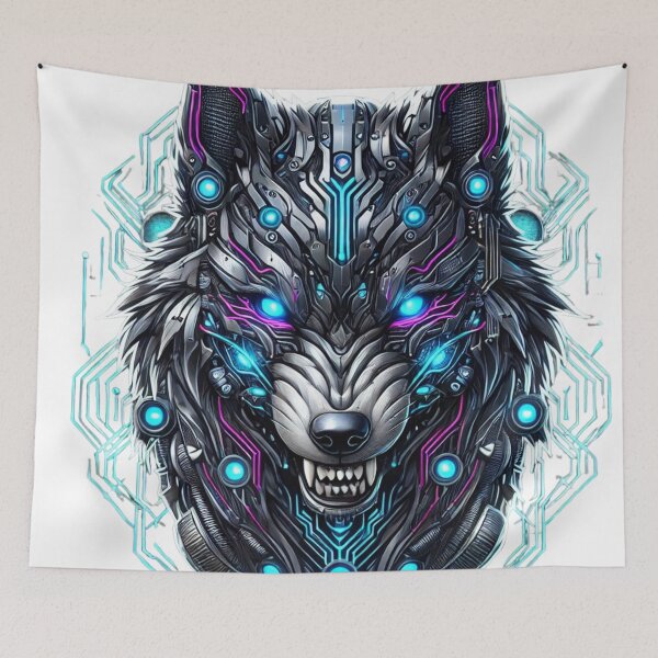 Item preview, Cybernetic Wolf - Futuristic Biomechanical Design designed and sold by Nauert's.